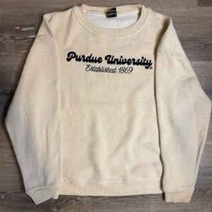 Chicka-D Purdue University Established 1869 Sweatshirt Cream Small